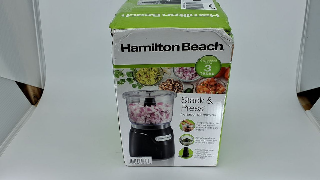 Hamilton Beach 3-Cup Food Processor, Black, 350W, Mini Chopper