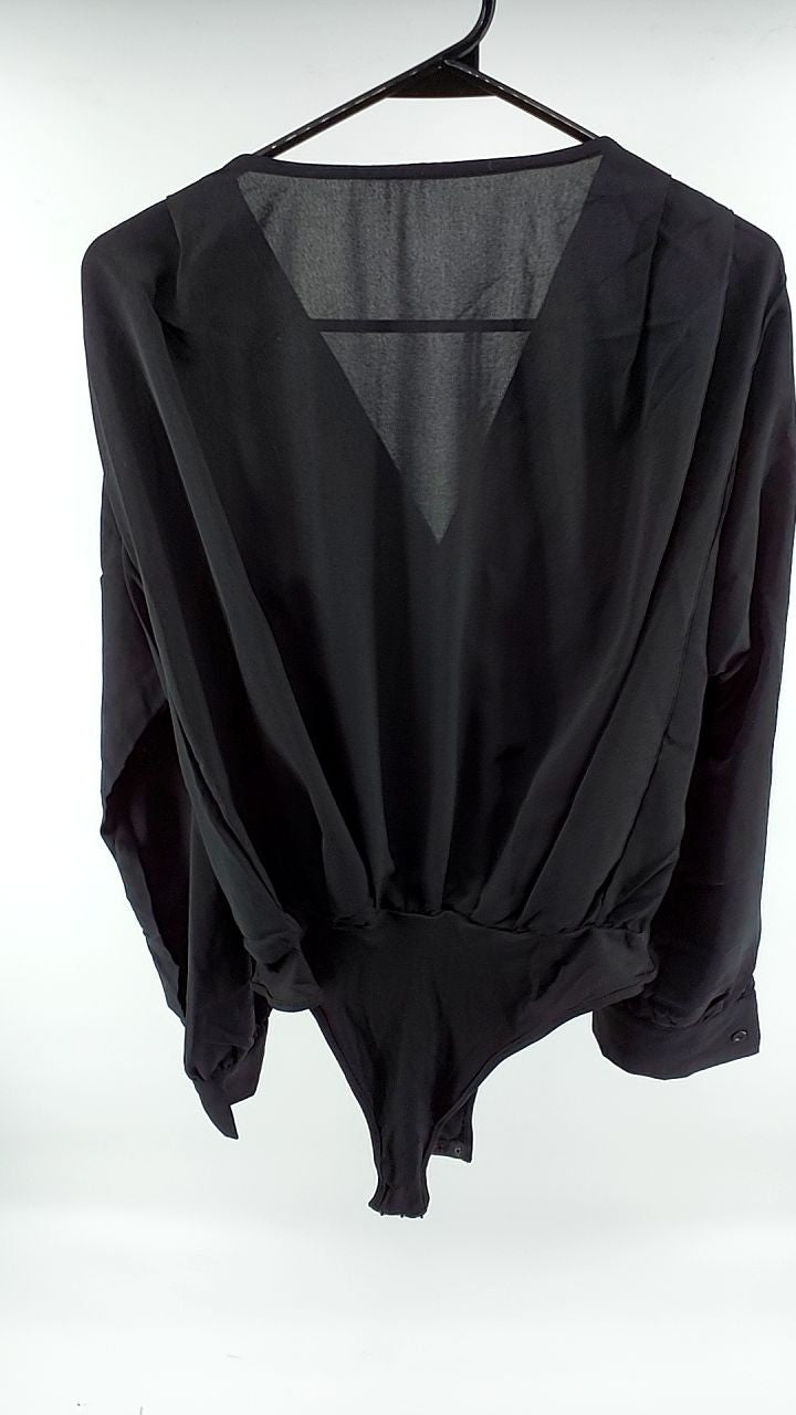 Surplice Ruched Long Sleeve Bodysuit