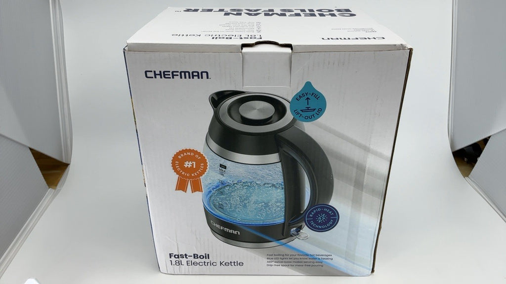 1.8L Chefman Electric Kettle, Fast Boil, Auto Shut Off, BPA Free