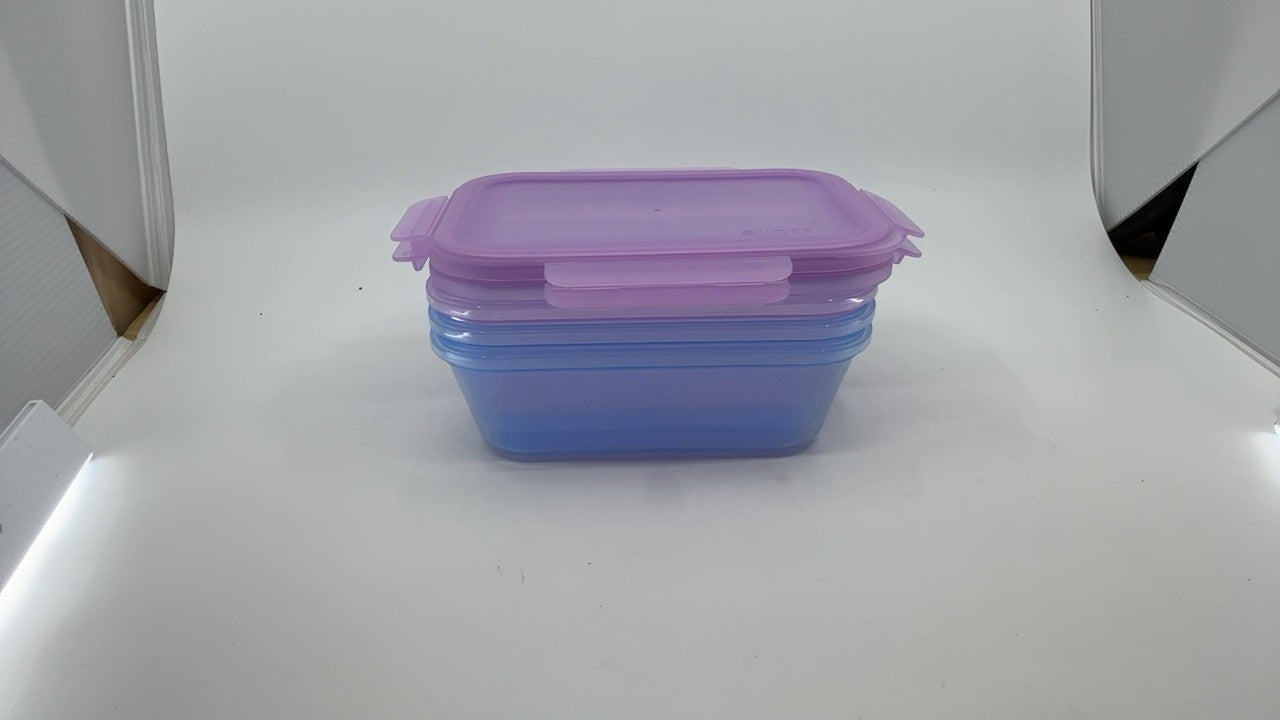 4.5 Cup Meal Prep Set, 10-Piece Plastic Containers, Leak-Proof, Berry Fields