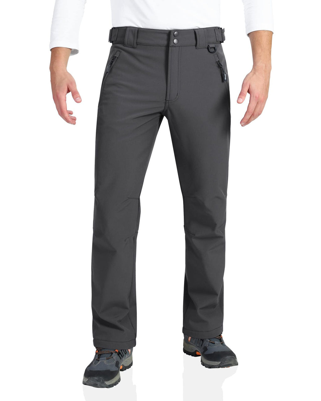 Men's Lite Waterproof Windproof Fleece Lined Ski Pants 32W x 30L Grey