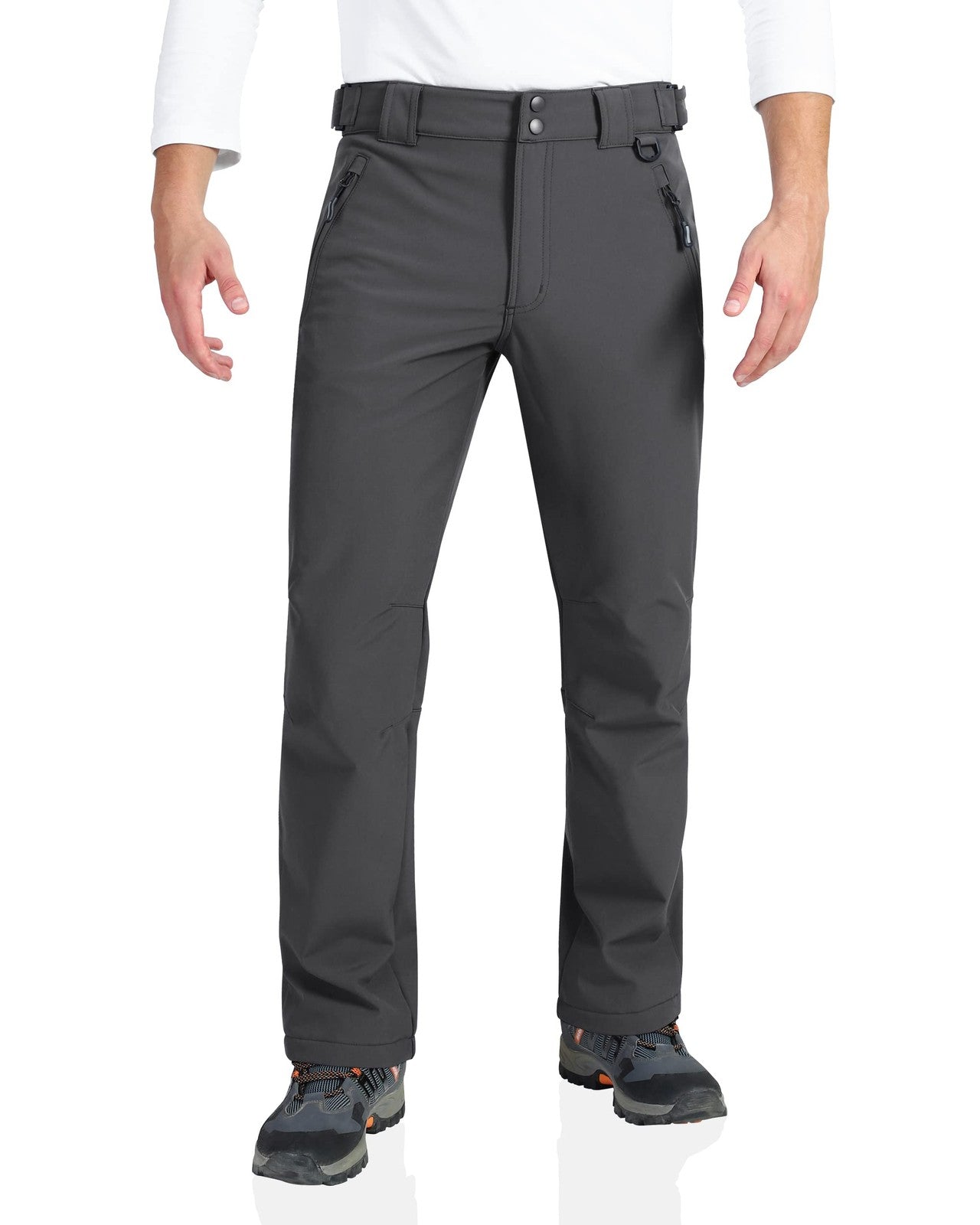 Men's Lite Waterproof Windproof Fleece Lined Ski Pants 32W x 30L Grey