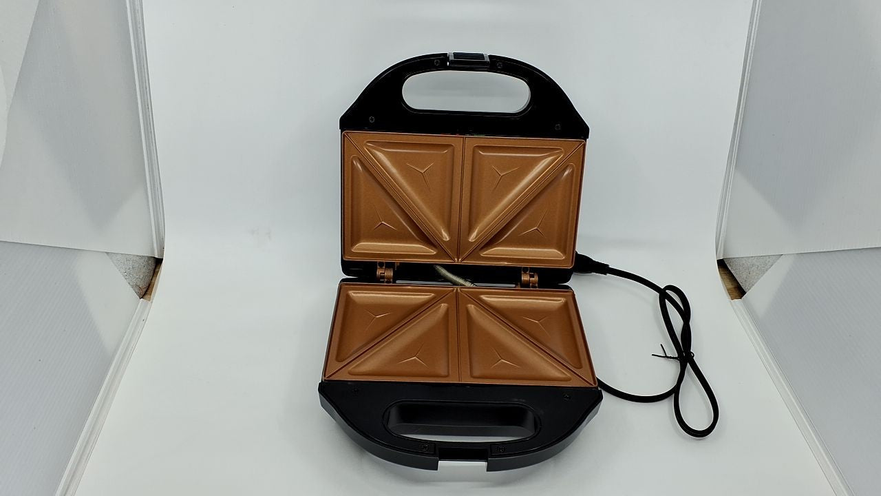 Gotham Steel Nonstick Panini Press Sandwich Maker, Black, 2 Sandwiches