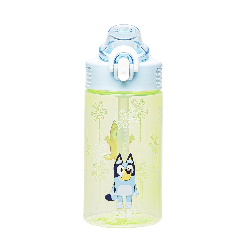 Bluey Kids Water Bottle 16oz w/ Straw & Leak-Proof Lid, Durable Plastic