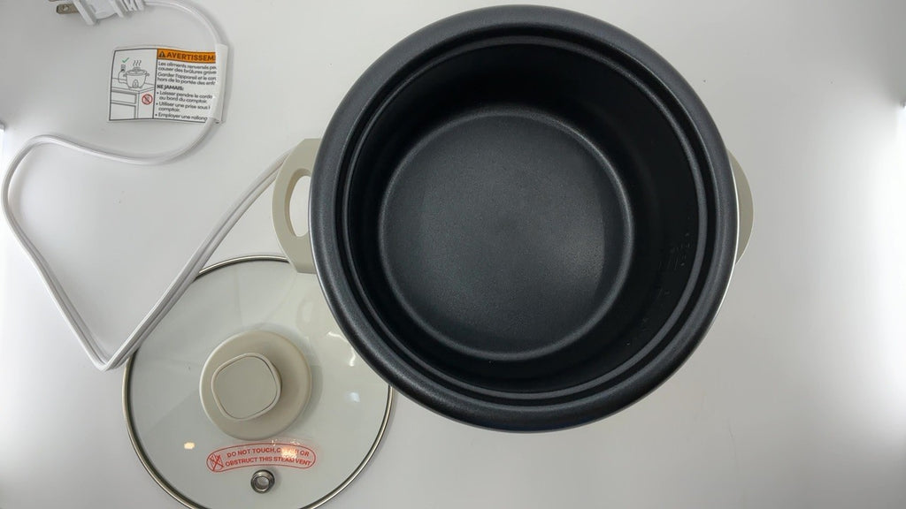 Aroma Mini Rice Cooker 2-Cup Uncooked 4-Cup Cooked Milk Tea Color