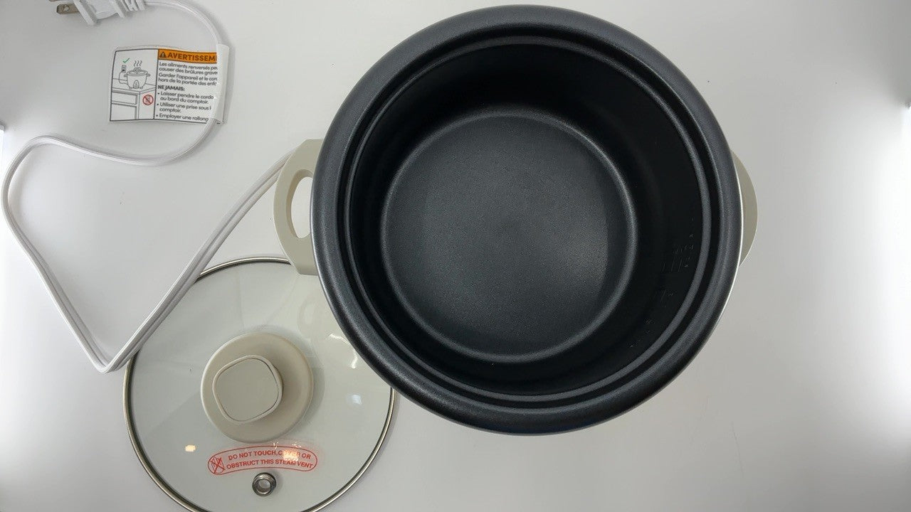 Aroma Mini Rice Cooker 2-Cup Uncooked 4-Cup Cooked Milk Tea Color