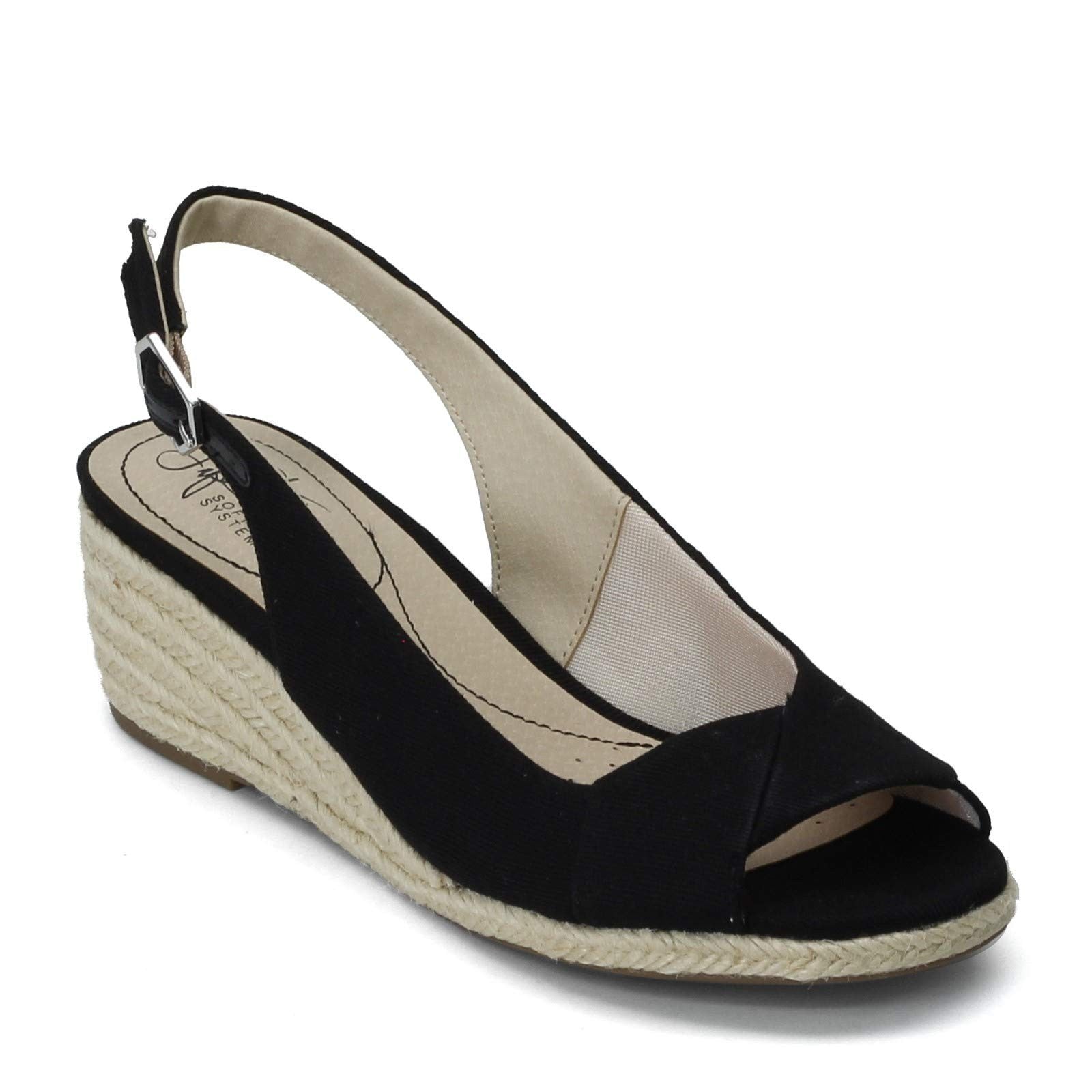 LifeStride Women's Socialite Sandal, Black, 7 M US