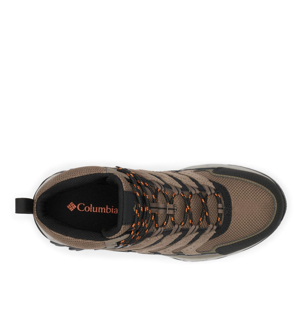 Columbia Mens Strata Trail Mid Waterproof, Mud/Desert Sun, 10