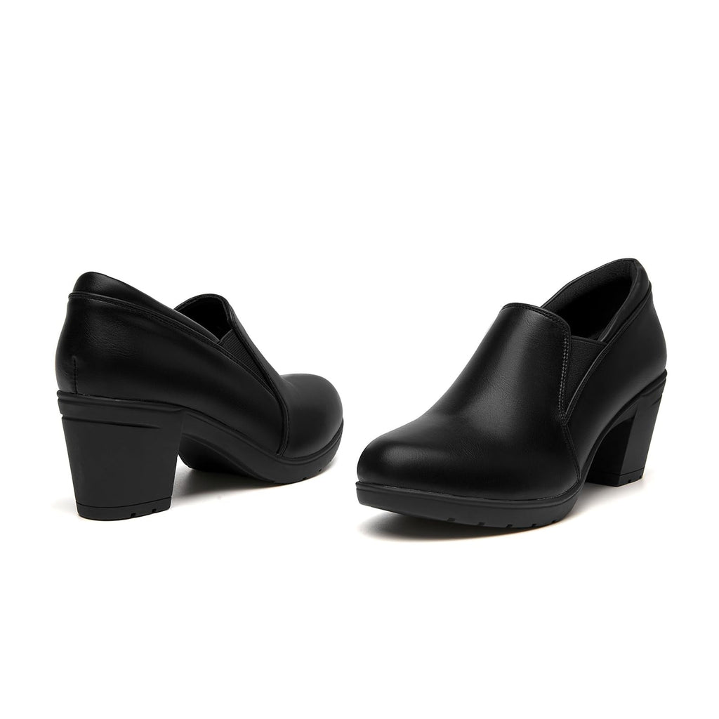 CentroPoint Women's Chunky Block Heels Closed Toe Dress/ Work Comfortable, 8