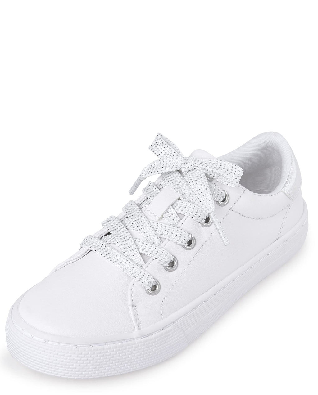 The Children's Place Girls Sneakers, White, Size 1 Big Kid, Low Top