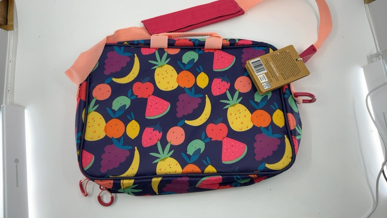 Durable PlanetBox Lunch Bag, Tutti Frutti, Insulated w/ Pockets for Snacks