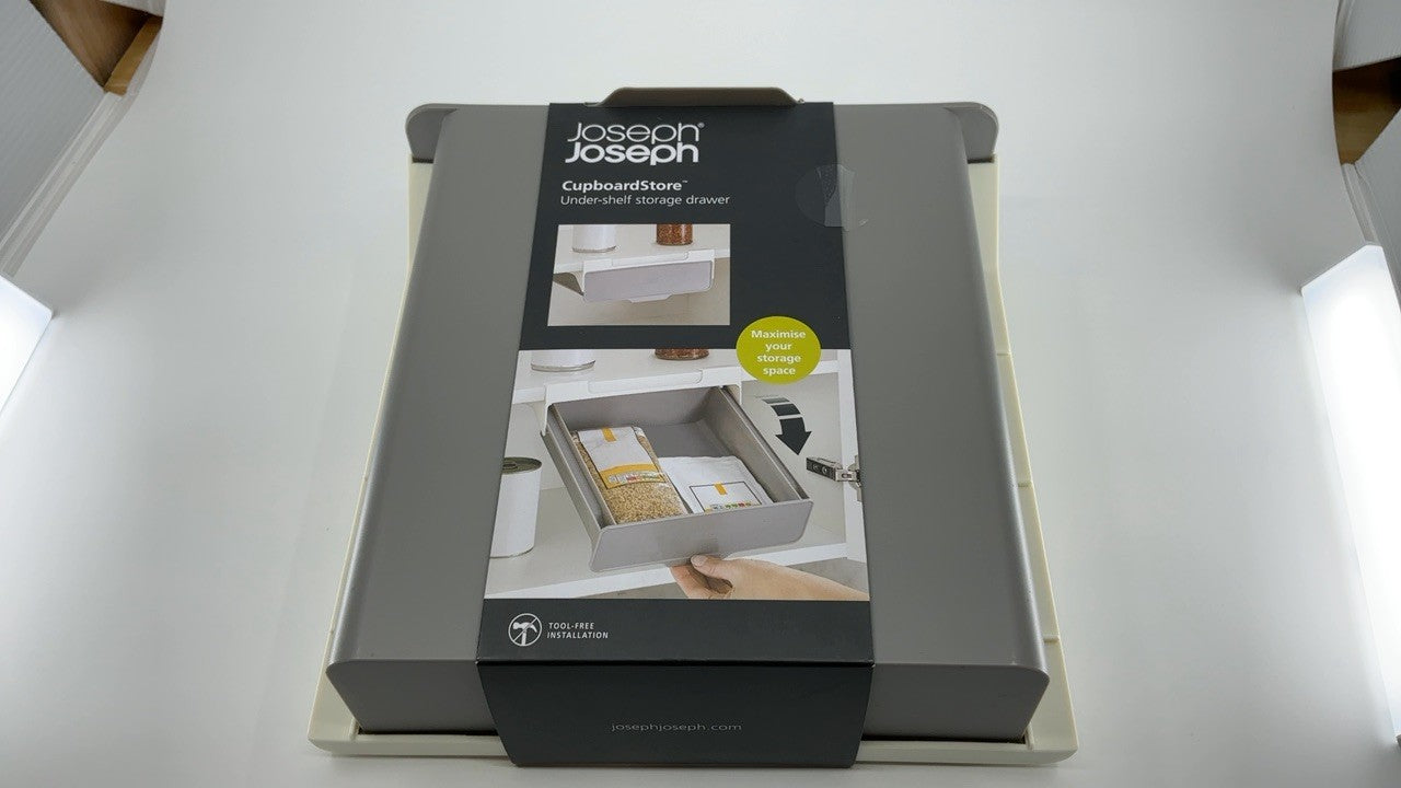 CupboardStore Under Shelf Drawer Organizer, Gray/White, Space Saving