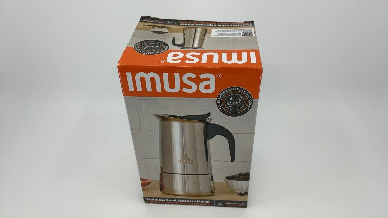 Stainless Steel 4-Cup Stovetop Espresso Coffeemaker by IMUSA