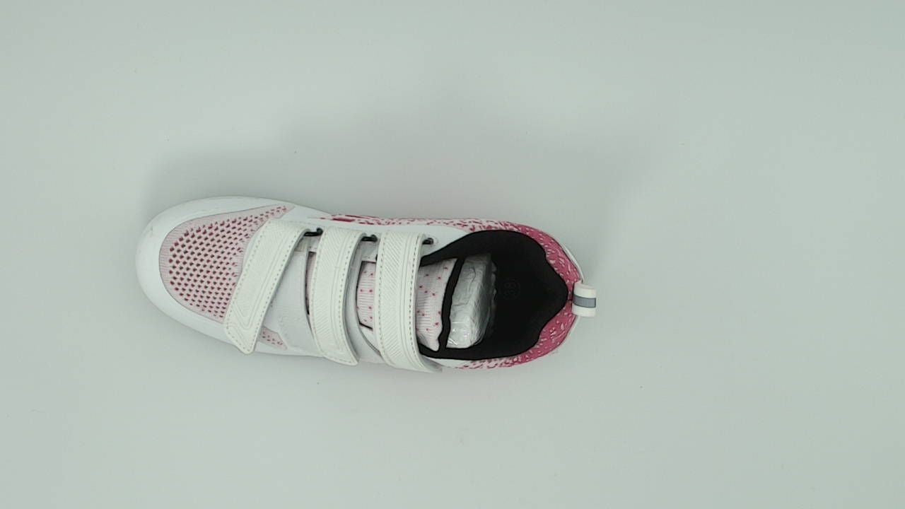 Unisex Road Bike Cycling Shoes Compatible with Peloton, Size 5.5 (White-Pink)