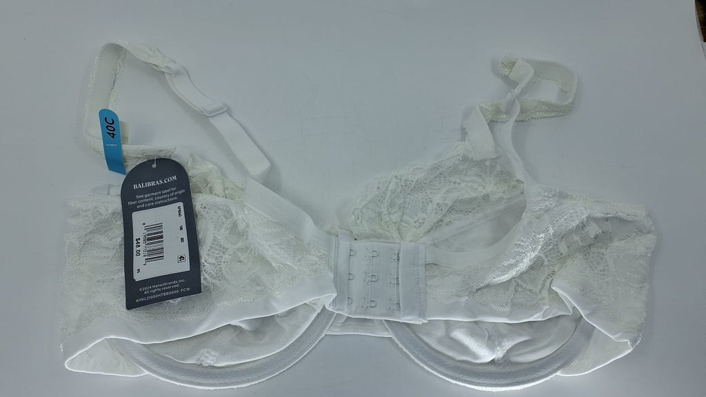 Bali womens Lace Desire Non-foam Underwire Df6543 bra, White, 40C US