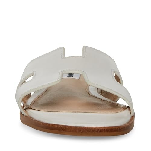 Steve Madden Women's Hadyn Sandal, White Leather, 7