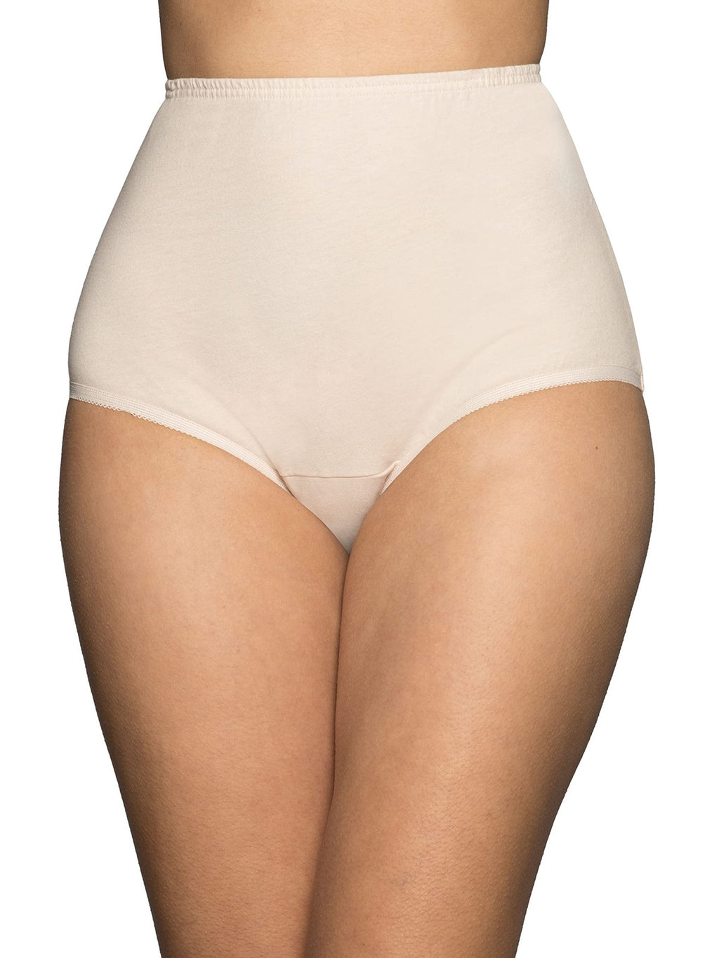 Vanity Fair Women's Briefs 3 Pack High Waisted Cotton Fawn 6