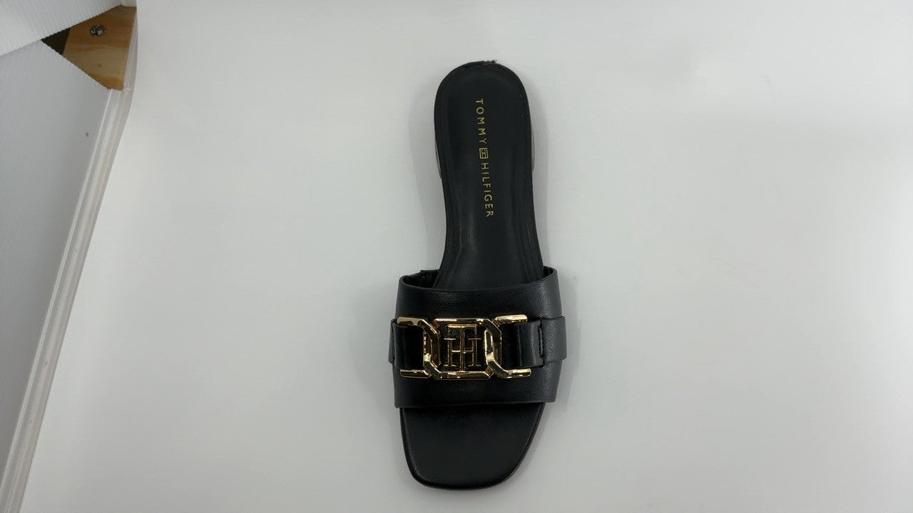 Tommy Hilfiger Women's Meliei Heeled Sandal, Black 001, 7.5