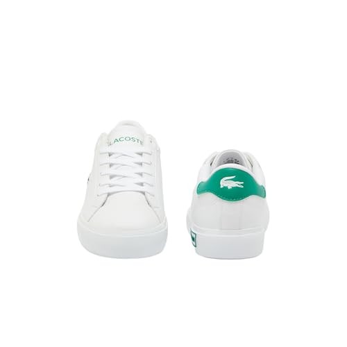 Lacoste Kids Powercourt Sneaker, WHT/GRN, 3