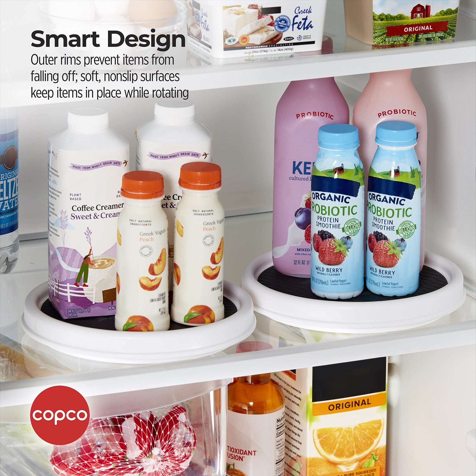 9 Inch Non-Skid Lazy Susan Turntable Set of 2 by Copco, Kitchen Organizer