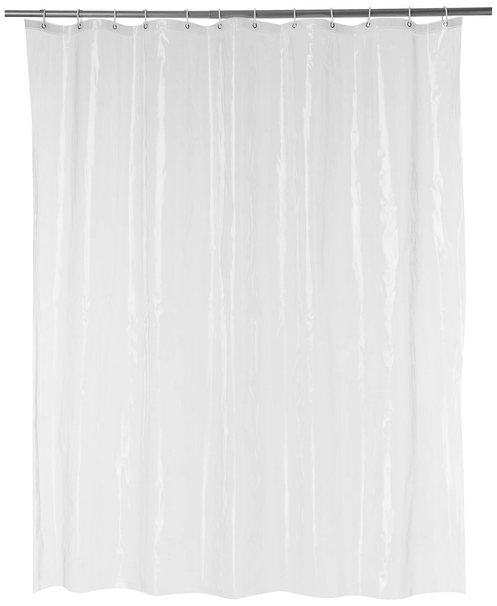 Clear 72x72 in PEVA Shower Curtain Liner w/ Metal Grommets