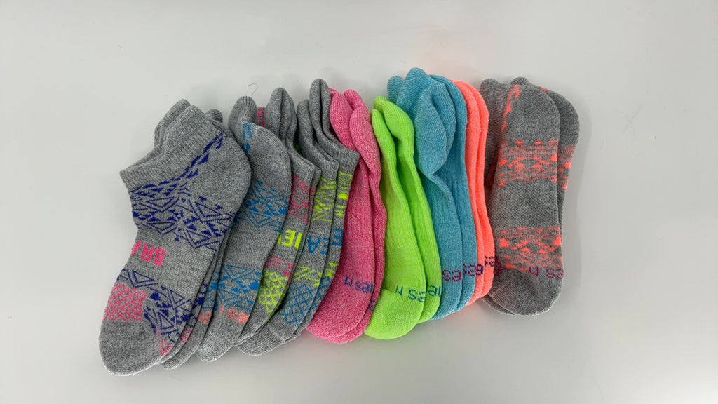 Hanes Girls' 10-Pair Comfort Fit Heel Shield No-Show Socks, Medium