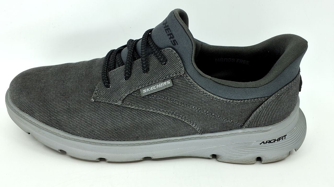 Skechers USA Men's Men's Arch Fit Garza-Thaddeus Bungee, Char (Charcoal), 10