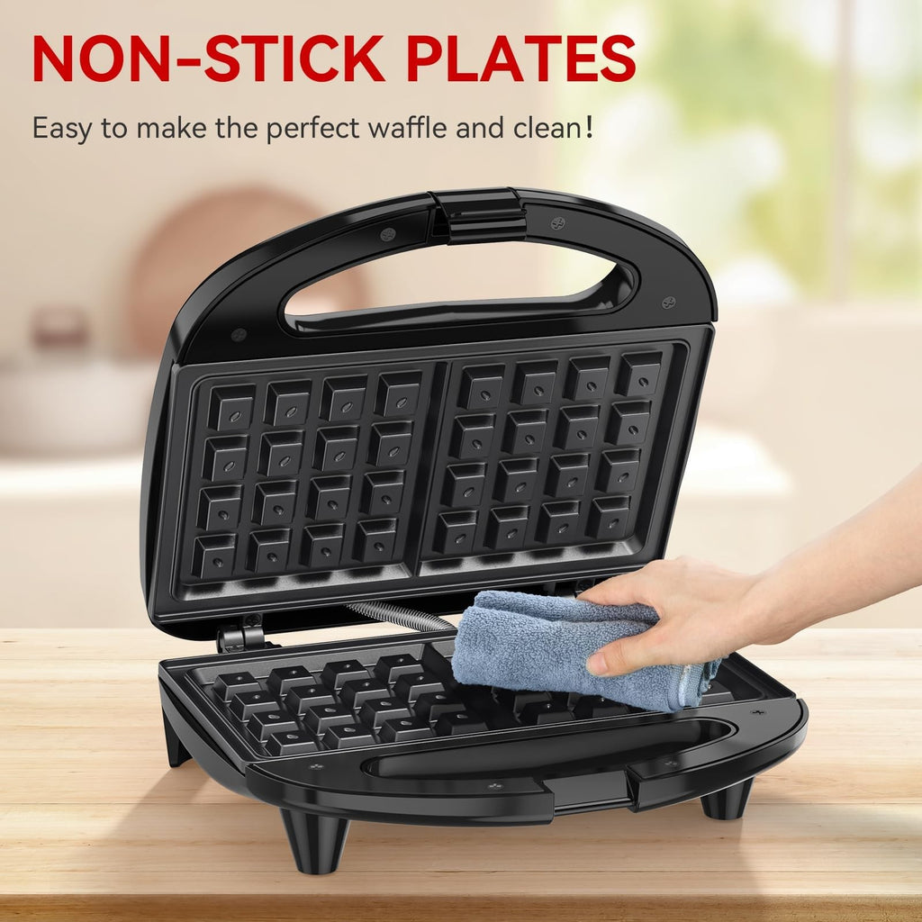 OSTBA 750W Waffle Maker 2 Slice Non-Stick Compact Design