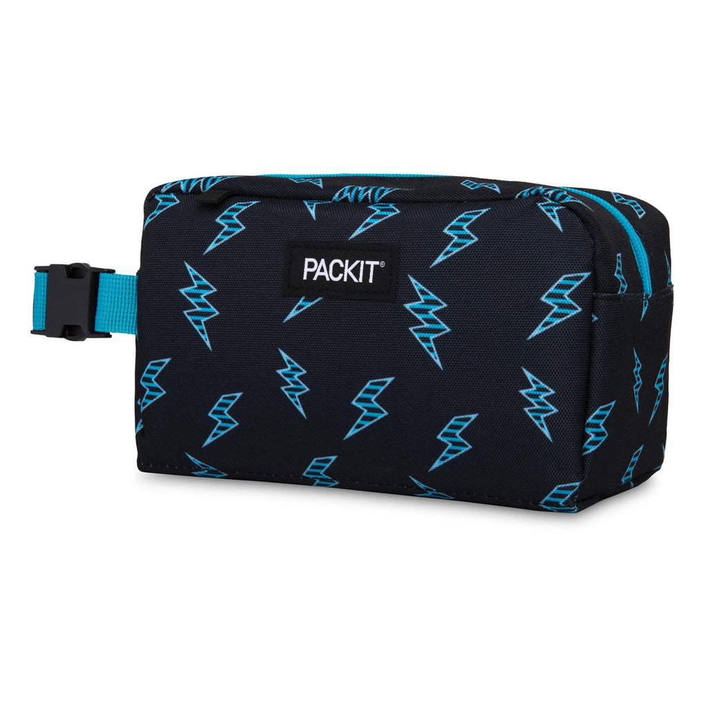 PackIt Freezable Snack Box, EcoFreeze, Snack Container, Striped Bolts