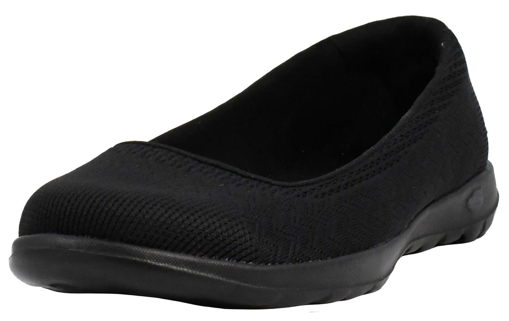 GO Walk Lite Dreamer Ballet Flat, Women's, Skechers, Black, 7.5 M