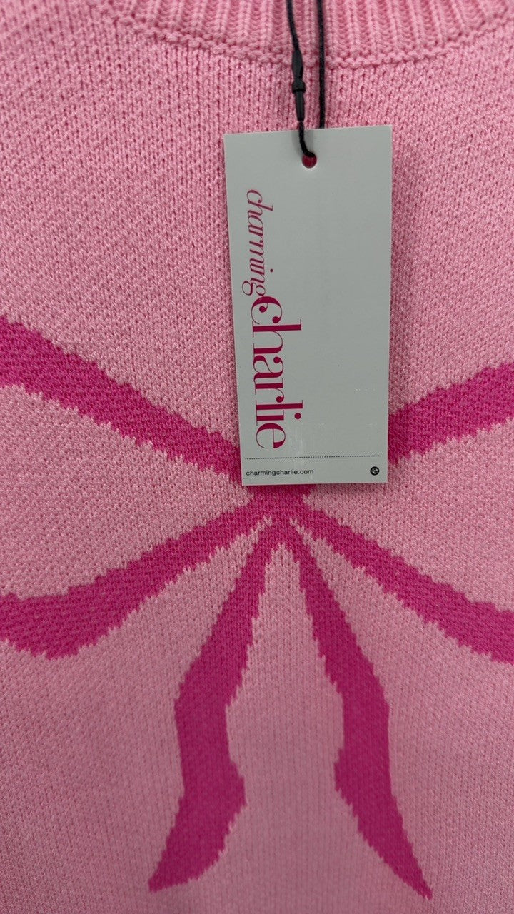 Bow Round Neck Long Sleeve Sweater