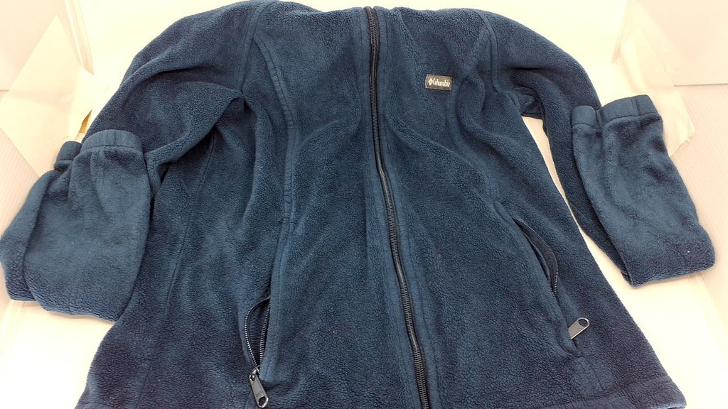 Columbia Womens Benton Springs Full Zip Fleece, Columbia Navy, Medium