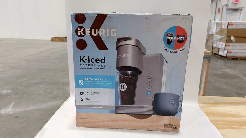 Keurig K-Iced Essentials Iced and Hot Single-Serve K-Cup Pod Coffee Maker, Gray