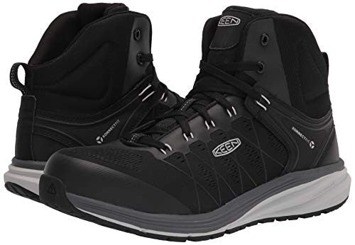 KEEN Utility Men's Vista Energy Mid Height Composite Toe Shoes, Vapor/Black,7.5W