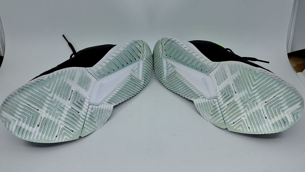 adidas Women's Court Team Bounce 2.0 Sneaker, Core Black/White/Flash Aqua, 6