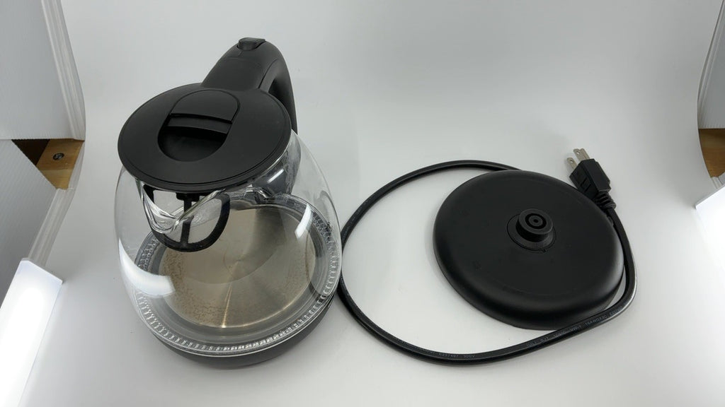 Elite Gourmet EKT1001 1L Electric Glass Kettle w/ Auto Shut-Off, Black