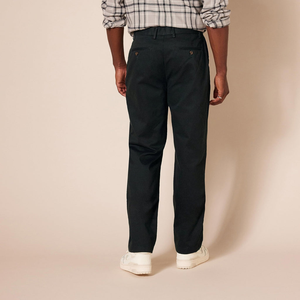 Men's Black Chino Pant, Classic-Fit, 34W x 30L, Wrinkle-Resistant