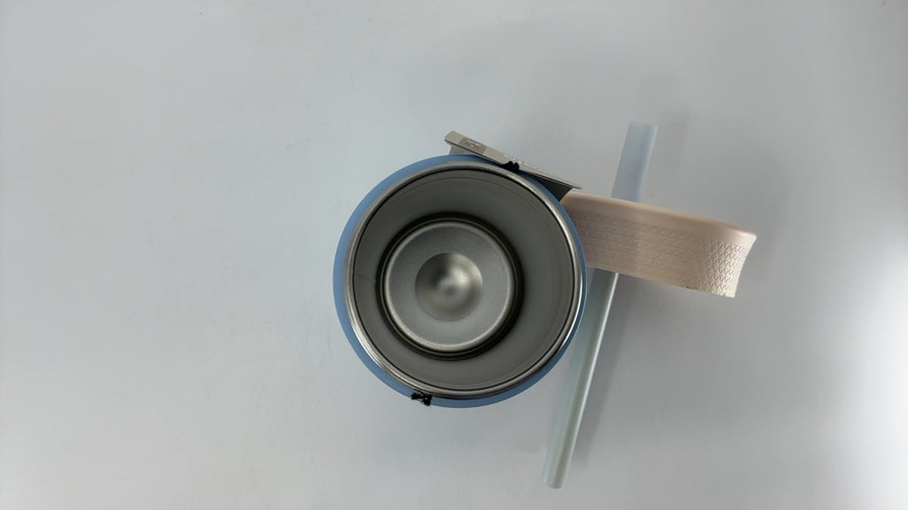 12 Oz Owala Kids Water Bottle Insulated Tumbler Tan & Blue - Dishwasher Safe