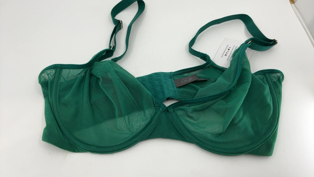 Smart & Sexy Women's Sheer Mesh Demi Underwire Bra, Green, (36) 36DD