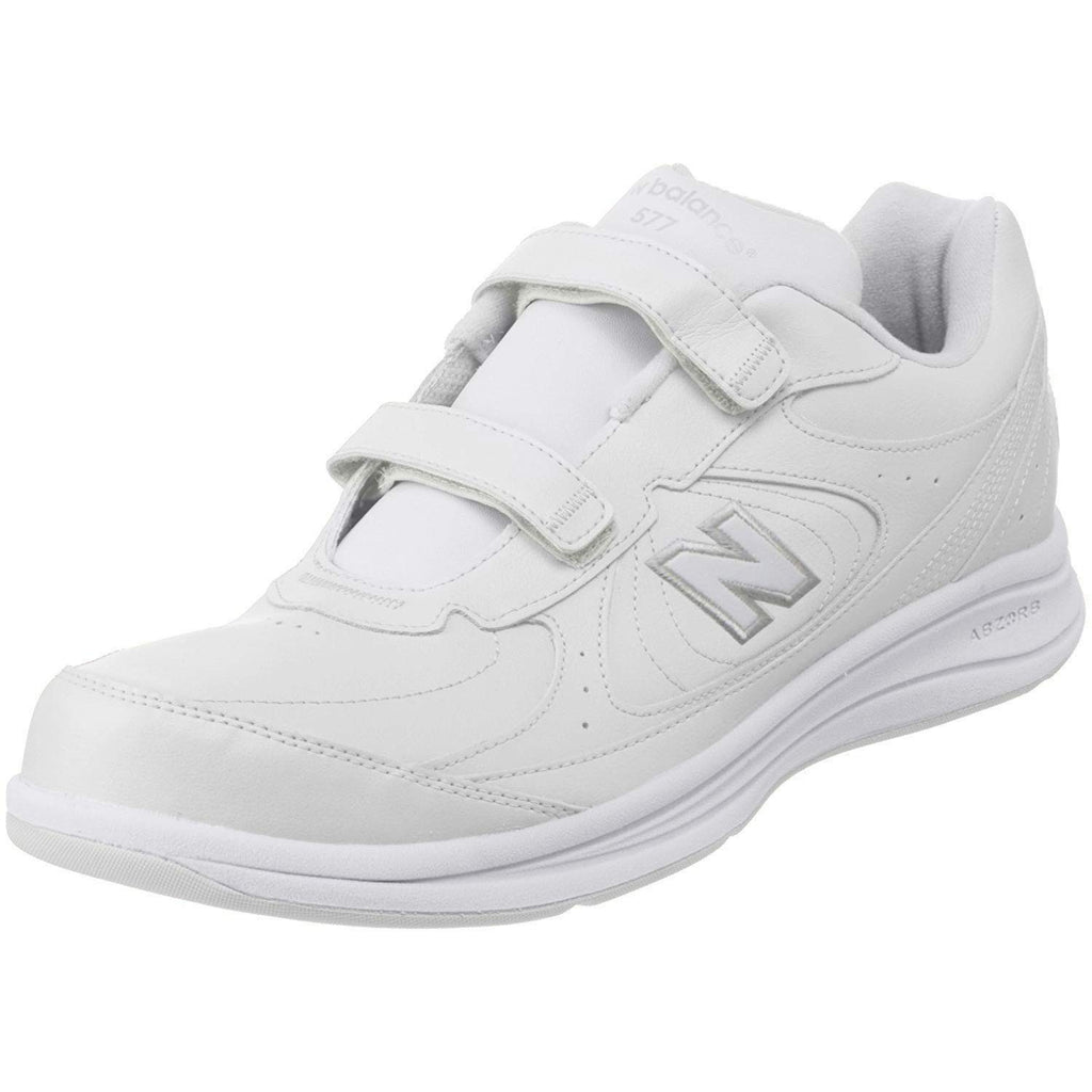 New Balance Men's 577 V1 Hook and Loop Shoe, White/White, 7