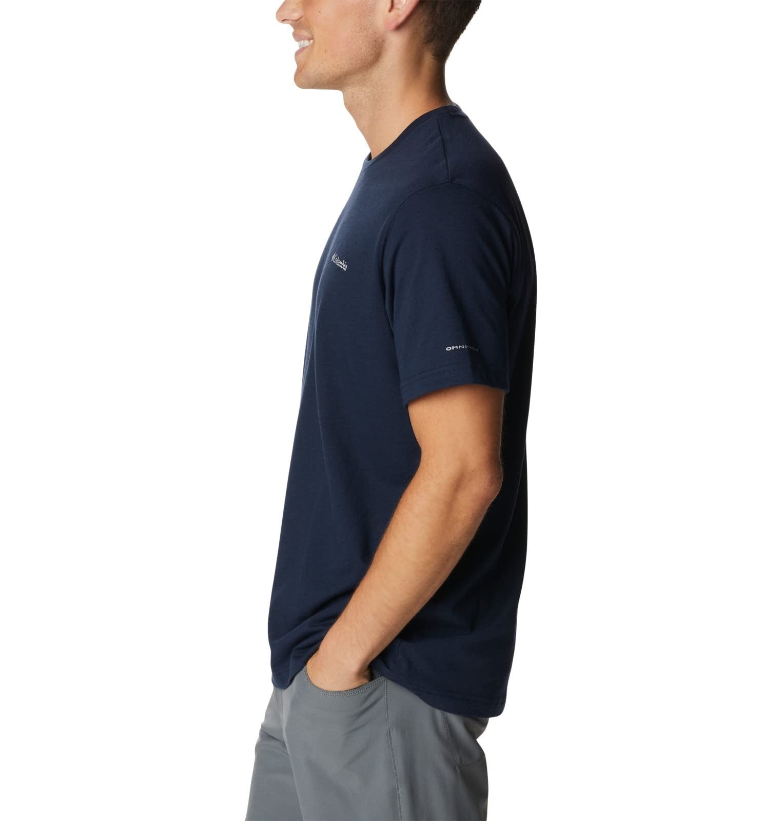 Columbia Mens Thistletown Hills Tee, Collegiate Navy Heather, Small