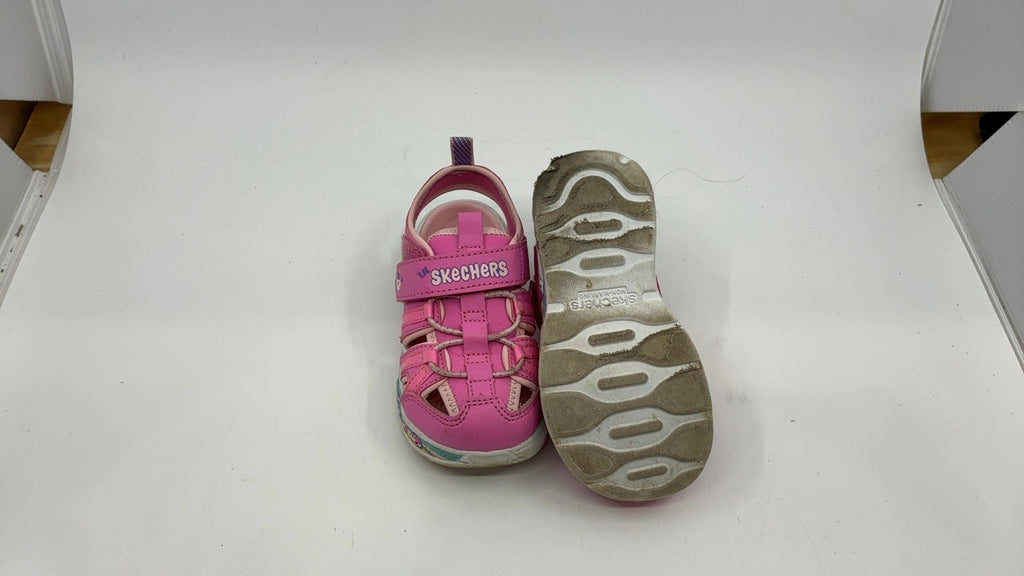 SKECHERS Girls Play Scene-Fun Squad Sneaker, Pink/Multi, 9 Toddler