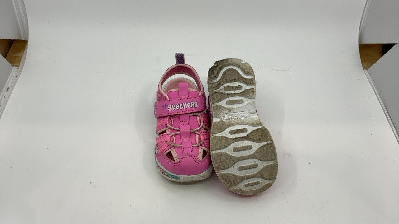 SKECHERS Girls Play Scene-Fun Squad Sneaker, Pink/Multi, 9 Toddler