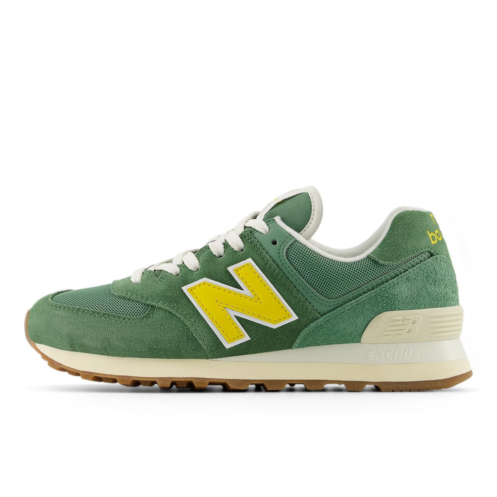 New Balance Women's 574 V2 Sneaker, Mallard Green/Ginger Lemon/Sea Salt, 9