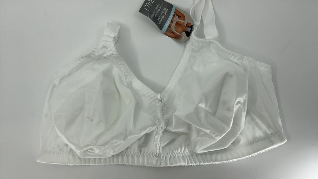 Bali Women's Double Support Wire-Free Bra, White, 38D