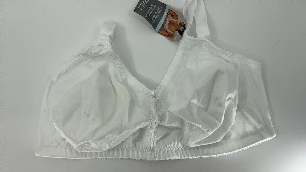 Bali Women's Double Support Wire-Free Bra, White, 38D