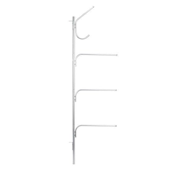 Hinge-It Clutterbuster Family Towel Bar, Silver, 4 Swiveling Bars