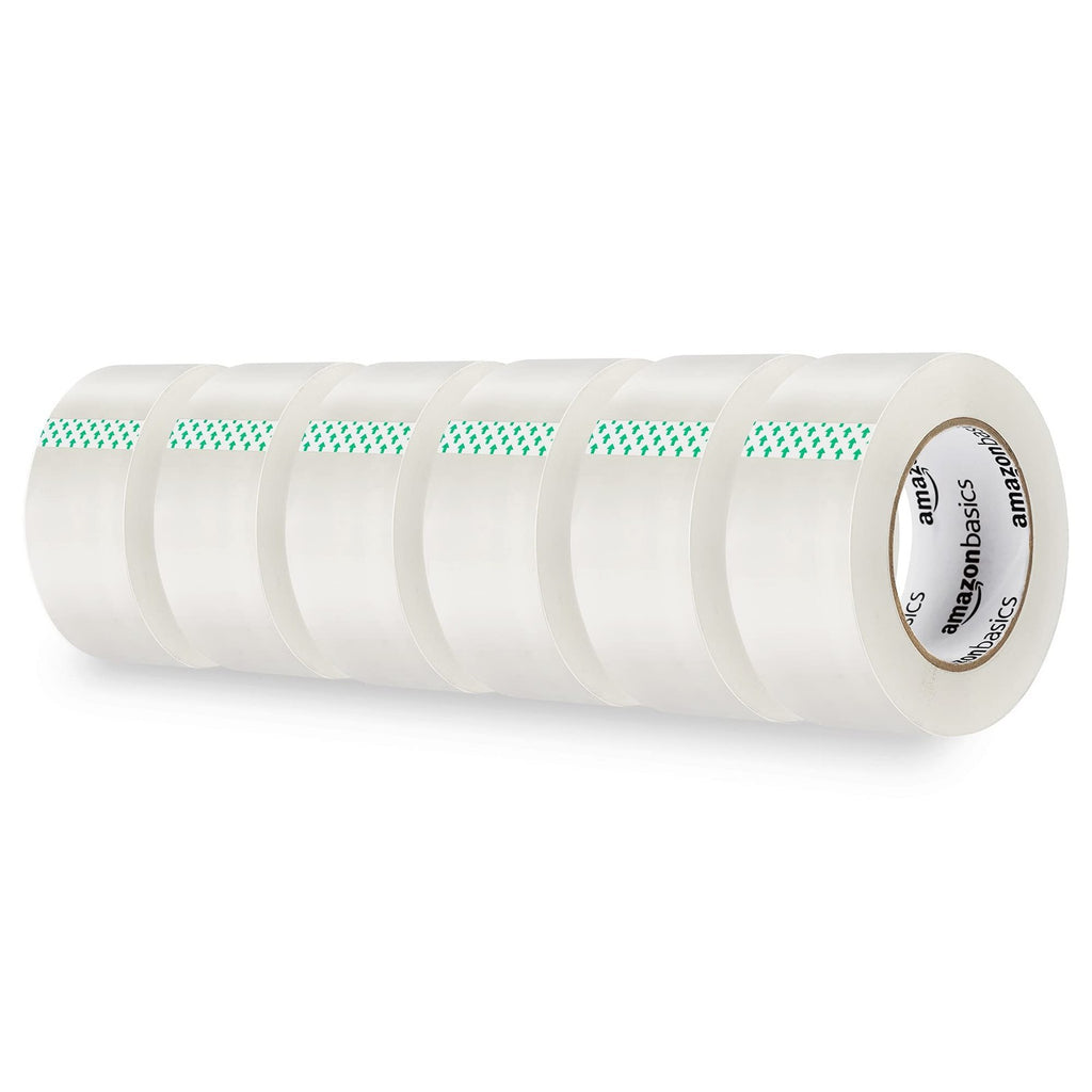 Clear Packing Tape 1.88" x 109 Yards, 6-Pack for Moving & Shipping