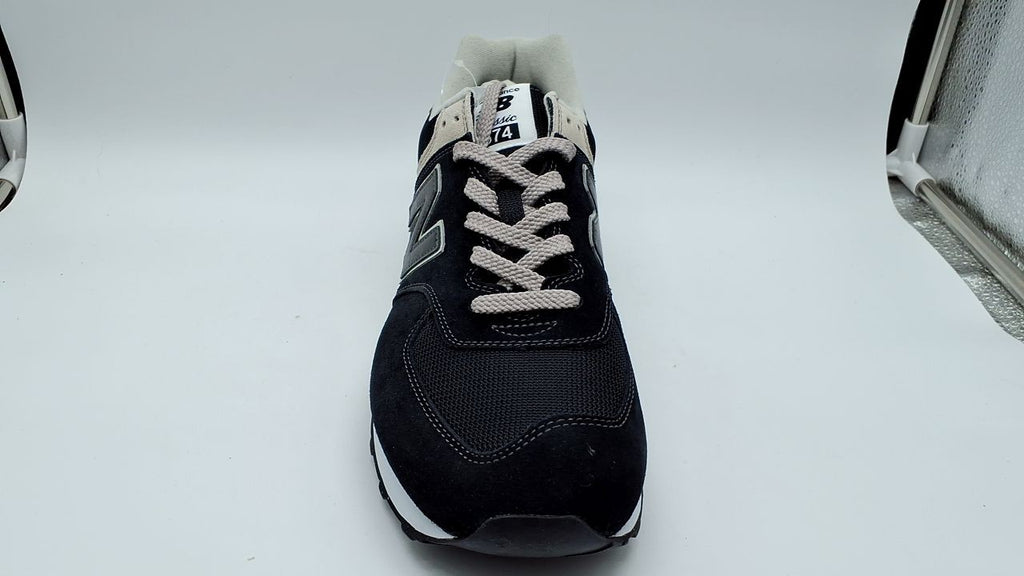 New Balance Men's 574 Core Sneaker, Black/White, 11 Wide