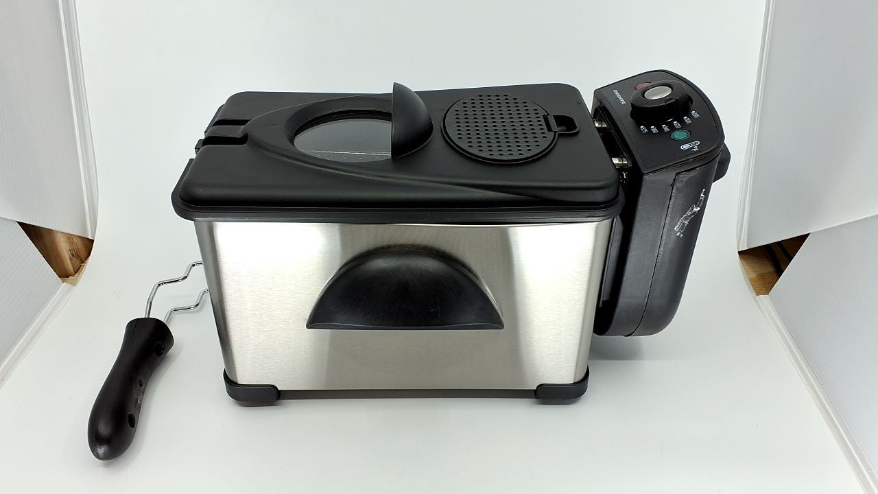 OVENTE FDM2201BR Deep Fryer, 2L, Adjustable Temp, Stainless Steel, Silver